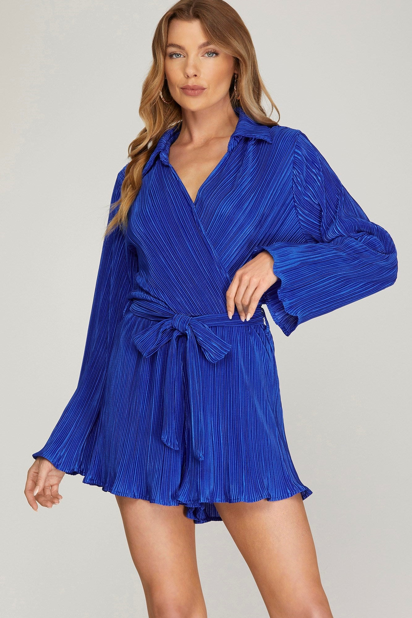 Level Up Romper in Blue
